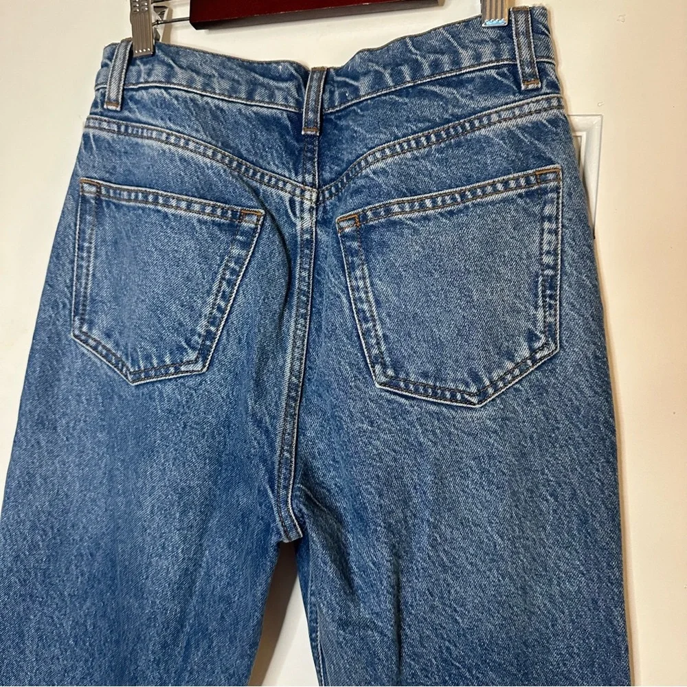 REFORMATION Cynthia High Rise Straight Jeans Colorado Medium Wash Button Up 25 - Picture 10 of 12